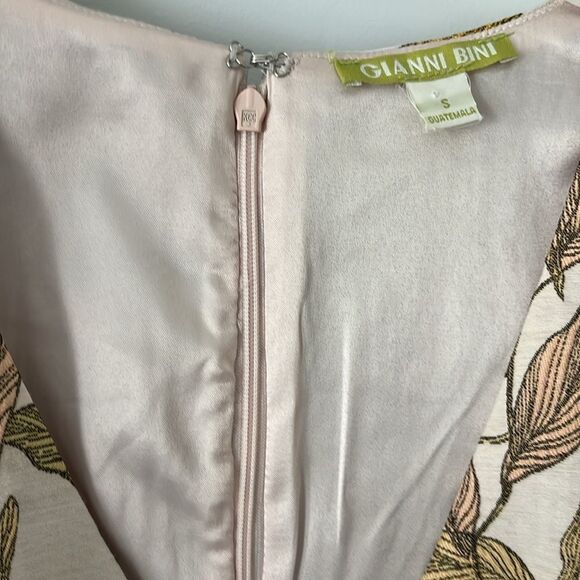 Gianni Bini Beckham Cut out Jaquard Print Sleeveless Front slit Lined Dress NWOT - Picture 6 of 11